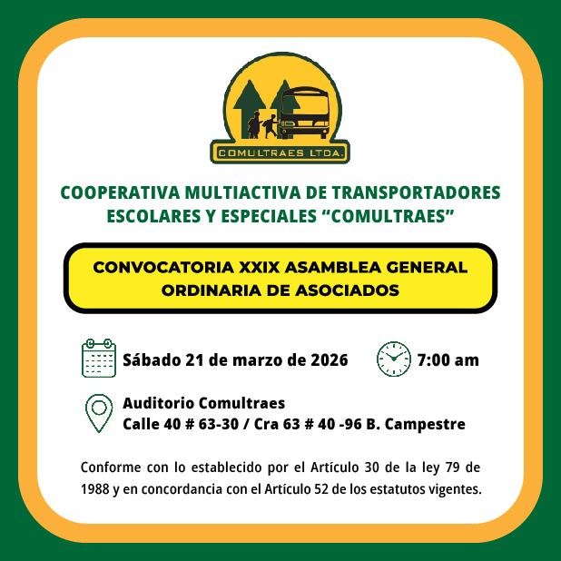 Convocatoria Asamblea Comultraes